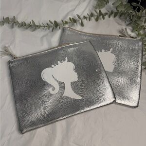 Set of 2 cosmetic bags with Silhouette design